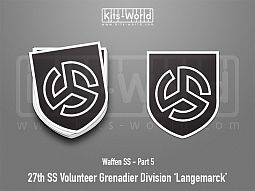 Kitsworld SAV Sticker - Waffen SS - 27th SS Volunteer Grenadier Division ‘Langemarck 